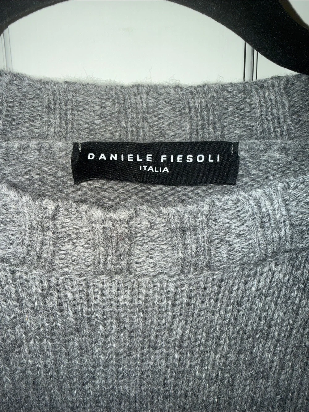 Daniele Fiesoli Gray Crewneck Sweater